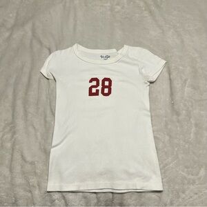 Brandy Melville White Tee with Red Print